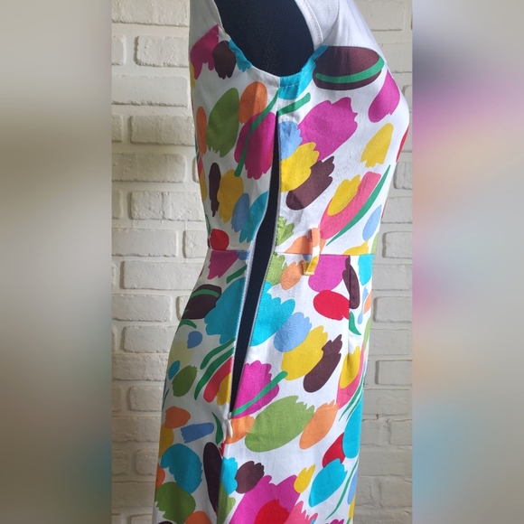 NWT Ports International Floral Tulip Dress White, Pink, Red, Blue Retro Size 6 - Picture 5 of 12